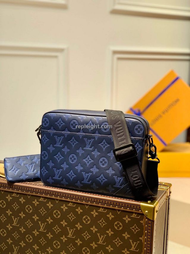 LOUIS VUITTON-M45730 루이비통 네이비 블루 모노그램 섀도우 듀오 메신저