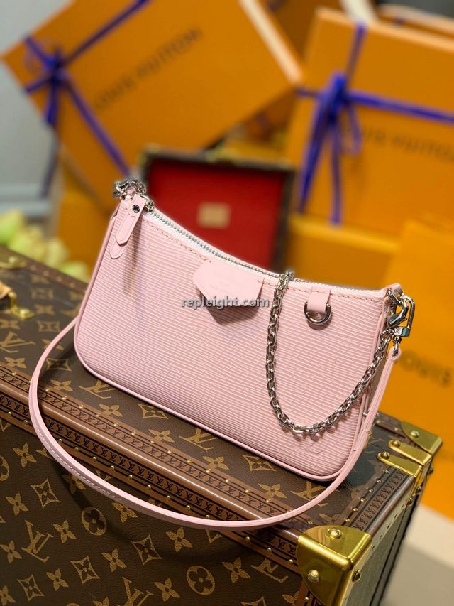 LOUIS VUITTON-M80483 루이비통 로즈 발레린 핑크 에삐 레더 이지 파우치 온 스트랩