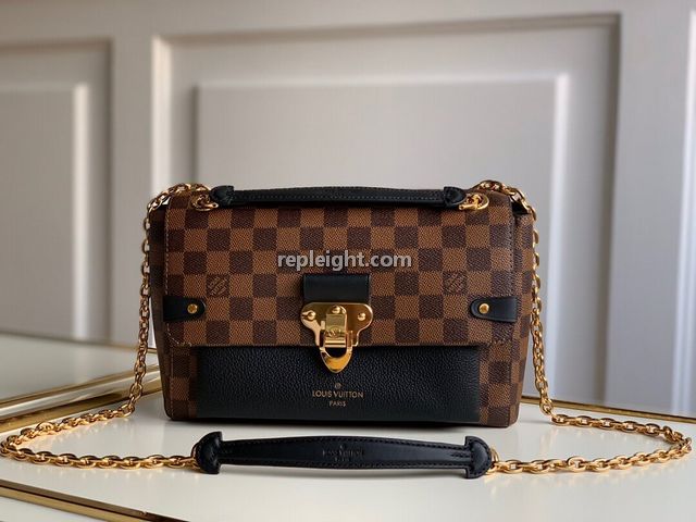 LOUIS VUITTON-N40108 루이비통 다미에 느와르 송아지 가죽 바뱅 PM