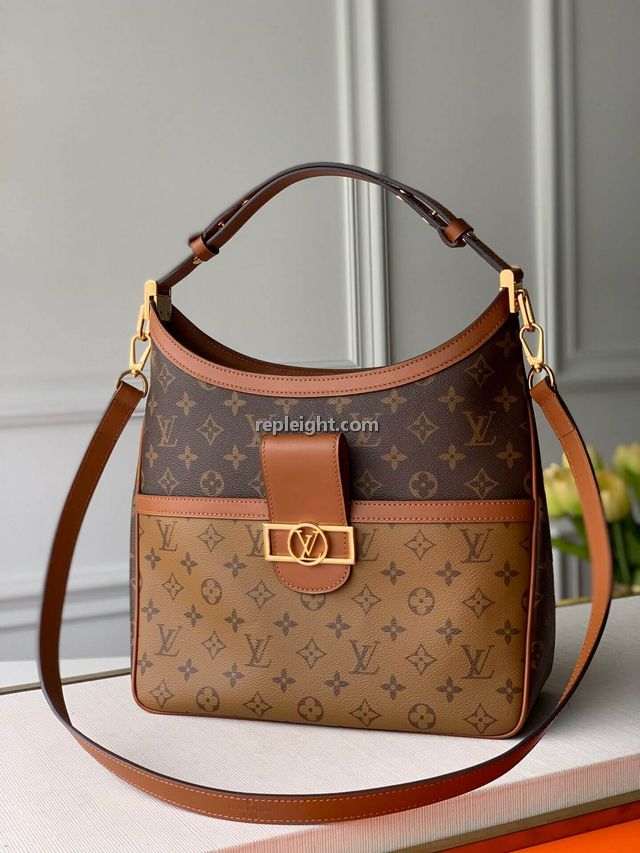 LOUIS VUITTON-M45195 루이비통 모노그램 리버스 호보 도핀 MM 핸드백