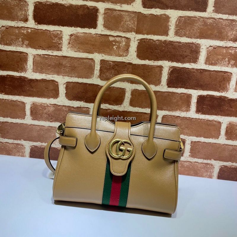 GUCCI-658450 구찌 베이지 더블 G 스몰 탑 핸들백