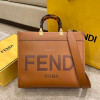 FENDI-8BH386 펜디 브라운 송아지 가죽 선샤인 미디엄 쇼퍼 백