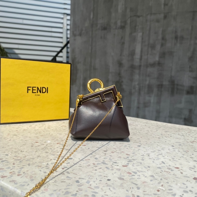 FENDI-7AS051 펜디 다크 브라운 나노 퍼스트 참