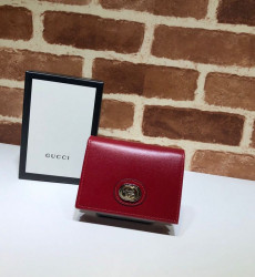 GUCCI-598532 구찌 레드 가죽 카드 케이스 지갑