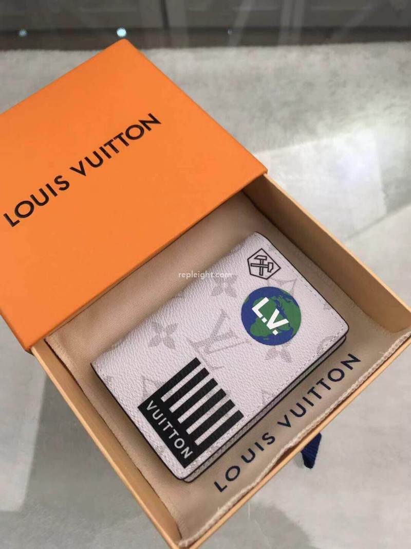 LOUIS VUITTON-M67817 루이비통 모노그램 화이트 스티커 프린트 포켓 오거나이저