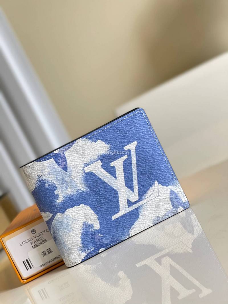 LOUIS VUITTON-M80458 루이비통 블루 워터컬러 모노그램 멀티플 월릿