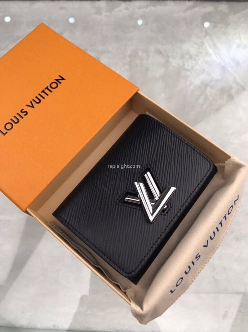 LOUIS VUITTON-M64414 루이비통 에삐 레더 트위스트 컴팩트 월릿 Noir