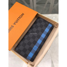 LOUIS VUITTON-N60088 루이비통 다미에 그라파이트 블루 스트라이프 브라짜 월릿