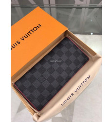 LOUIS VUITTON-N63254 루이비통 다미에 그라피트 레드 디테일 브라짜 월릿