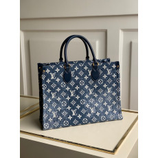 LOUIS VUITTON-M59608 루이비통 블루 모노그램 데님 온더고 MM