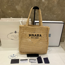 PRADA-1BG393 프라다 라피아 토트 백