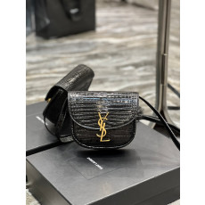 YSL-619740DND0W1000 유광 크로커다일 엠보싱  KAIA 스몰 사첼백