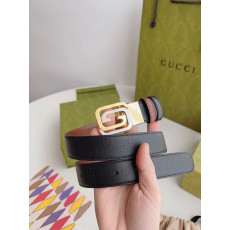 GUCCI-‎ 715603 AAA0J 1541 스퀘어드 인터로킹 G 리버서블 벨트 3.0CM