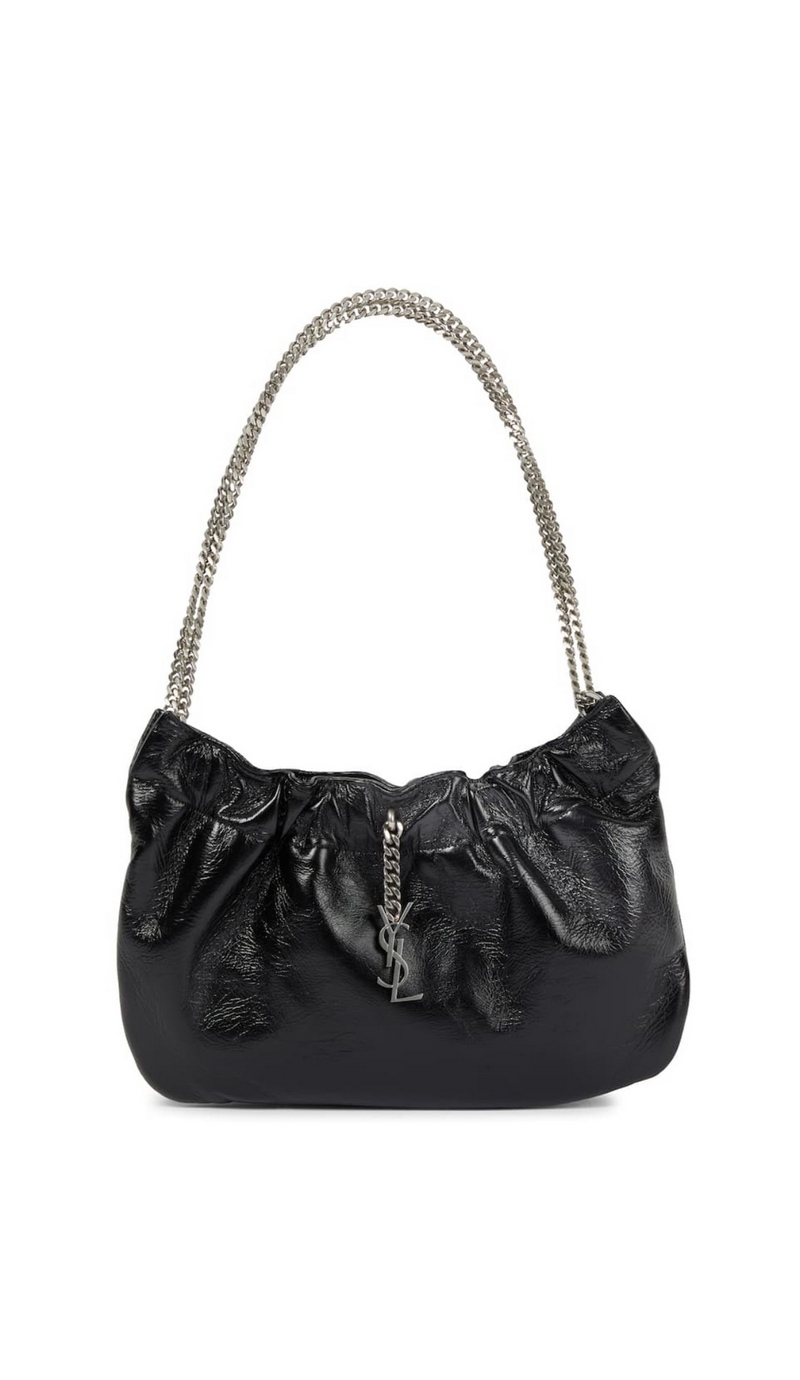 YSL-Saint Laurent Pac Pac Ruched Hobo Bag 2