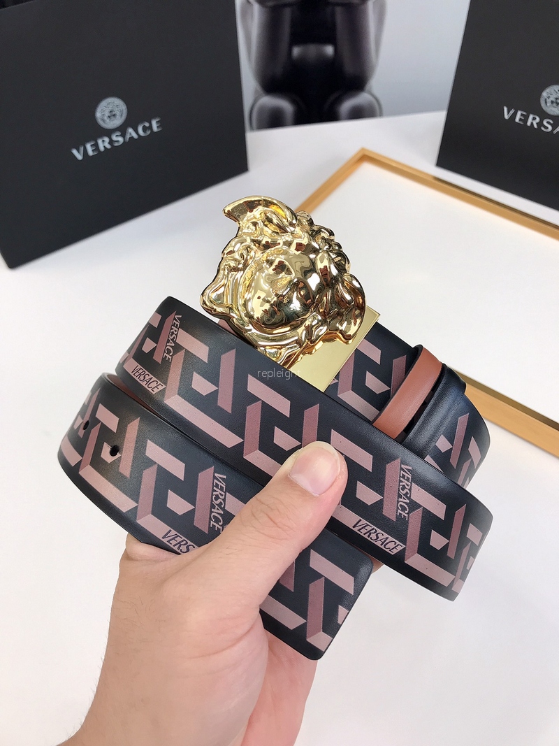 Versace- LA GRECA 메두사 리버서블 벨트 4.0CM (3)