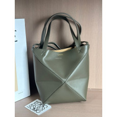 로에베 -LOEWE 0010896793 Mini Puzzle Fold Tote in shiny calfskin