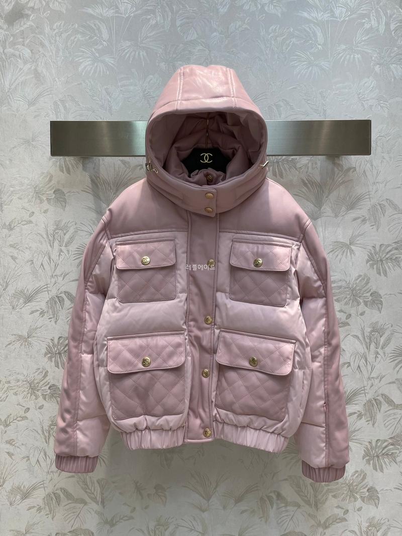 NEW~coco neige Leather Down Jacket