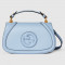 GUCCI-구찌 815714 AAEC2 4928 라이트 블루 가죽 구찌 블론디 스몰 탑 핸들백