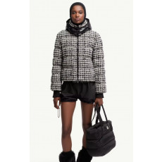 몽클레어-MONCLER K20931A00246598YN Andronne 트위드 후드 쇼트 다운 재킷