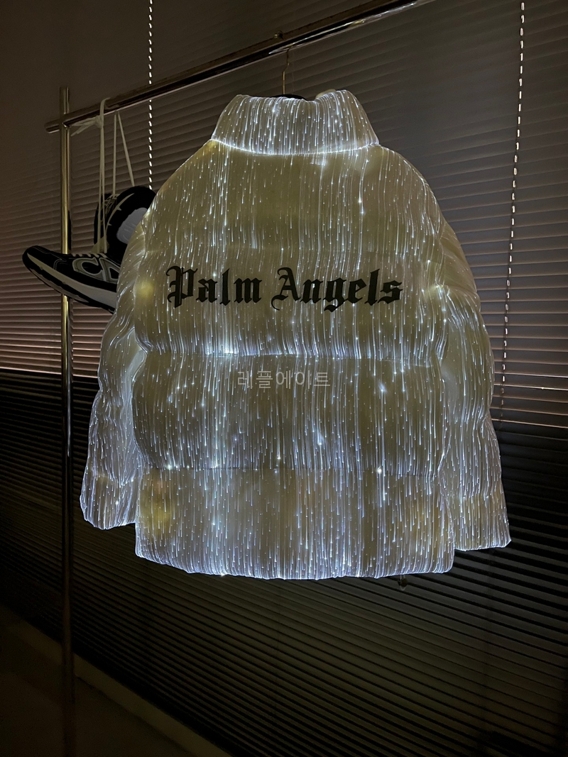 몽클레어-MONCLER Palm Angels MAYA 70 Down Jacket Puffer LED Light Glow Bright White 3-M-L