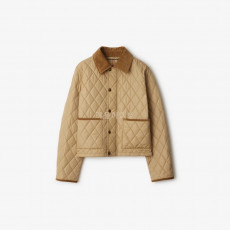 BURBERRY - 버버리 81050981 크롭 퀼팅 나일론 재킷