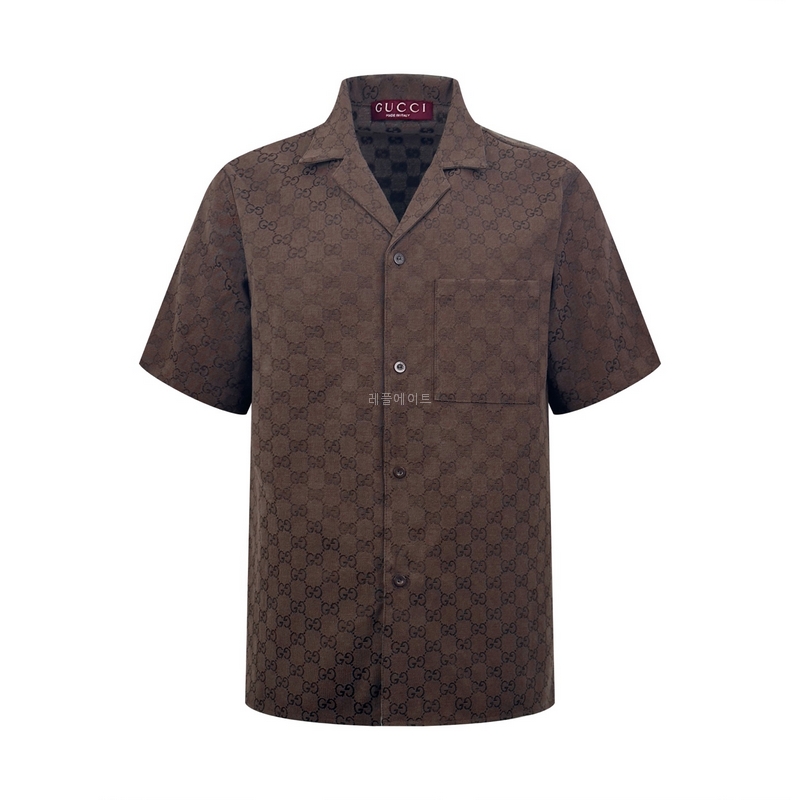 GUCCI - 구찌 794907 ZAM7G 2063 GG 캔버스 리넨 블렌드 볼링 셔츠