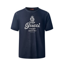 GUCCI - 구찌 851828 XKFC8 4041 프린트 디테일의 니트 실크 리넨 티셔츠