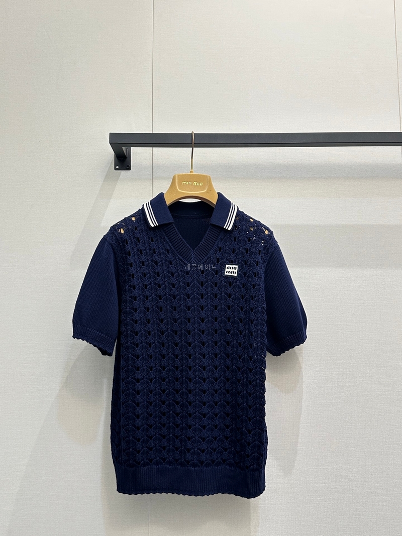 MIUMIU - 미우미우 MML03L_1847_F0008_S_OOO Cotton polo shirt