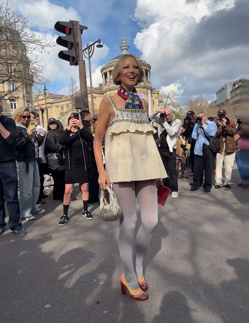 MIUMIU - 미우미우 MF6334_19TA_F0379_S_OOO Embroidered canvas mini-dress