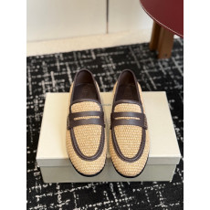 브루넬로 쿠치넬리 Brunello Cucinelli  261MZQ9C3210 테크노 라피아 가죽 모카신