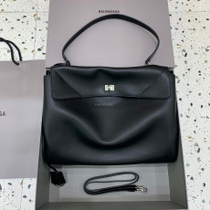 발런시아가 BALENCIAGA 7897722AA4U1000 여성 로데오 핸드백 라지 블랙
